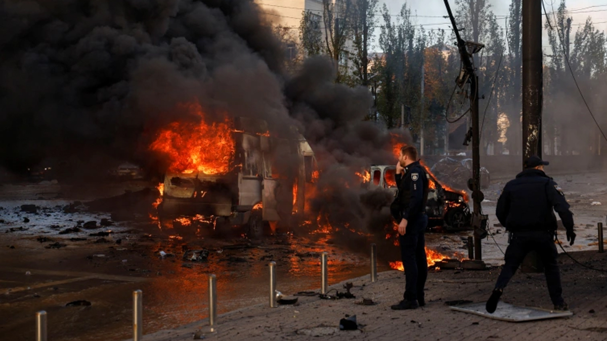 युक्रेनको राजधानीमा रूसको मिसाइल आक्रमण 